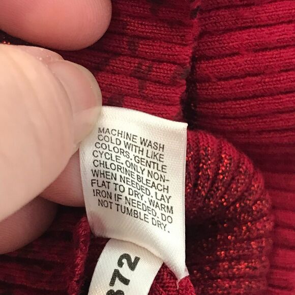 Express Cardigan Sweater Womens Small Red Python Print Red Glitter Stripe Button - Picture 5 of 8